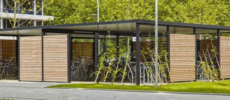 Fahrradunterstand-Woodline-Gittermatte1